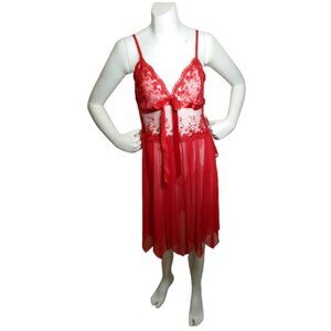 Red Lingerie Teddy (No Panty) – 100% Polyester